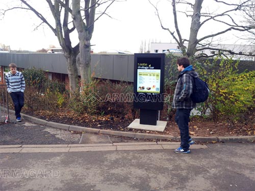 47" outdoor totem digital signage installed at Loughborough University, UK 