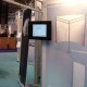 LCD advertising display in use at a trade show